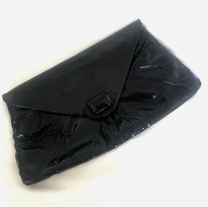 Club Monaco patent finish clutch
